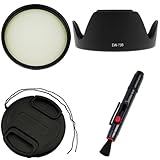 GTMax 67mm Flower EW-78B Lens Hood + Multi Coat UV Filter + Lens Cap with S ....