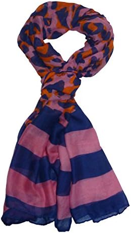 Gusmin Tiger Spots Print Fashionable Scarves for Women Long Warm Shawl Rose Red