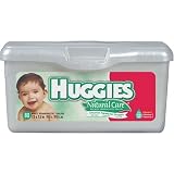 Huggies Natural Care Baby Wipes with Tub, 80 Count (Pack of 2)