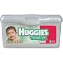 Huggies Natural Care Baby Wipes with Tub, 80 Count (Pack of 2)