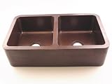 COPPER DOUBLE BOWL FARMHOUSE SINK