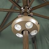 Vega Patio Umbrella Light With 24 LED's - Champagne