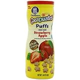 Gerber Graduates Puffs Cereal Snack, Strawberry Apple, Naturally Flavored with Other Natural Flavors, 1.48-Ounce (pack of 6)