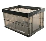 IMAGE OF Collapsible Basket Folding Crate Bin HDOC20L Smoke 2pk