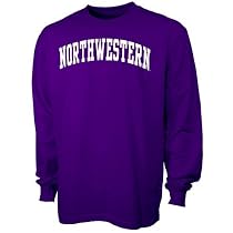 Northwestern Wildcats Purple Vertical Arch Long Sleeve T-shirt