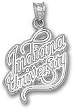Indiana Hoosiers Solid Sterling Silver Script ''INDIANA UNIVERSITY'' Pendant