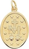 Miraculous Medal, Gold Plated Silver Charm by Rembrandt Charms