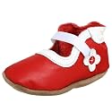 Robeez Infant/Toddler Classic MJ Slip-On,Red,6-12 Months (US Infant 3-3.5 M)