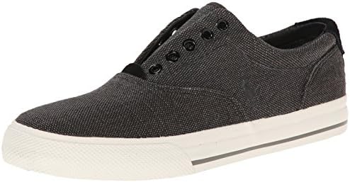 Polo Ralph Lauren Men's Vito Burlap Fashion Sneaker, Black, 11 D US