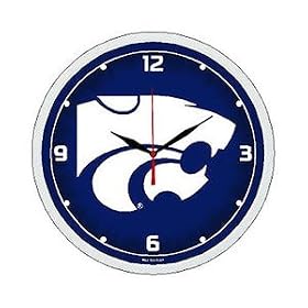 Kansas State Wildcats NCAA Round Wall Clock