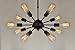 Electro_BP;Vintage Metal Large Chandelier With 12 Lights Black Finish