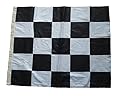 Nascar Racing Flag - Black and White - 100% COTTON - 22" X 27" -The Checkered Flag