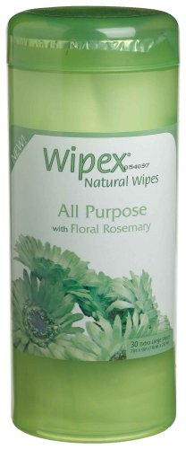 Natural All Purpose Wipes With Floral Rosemary, 30-Count Containers (Pack of 4)