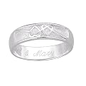 Personalized Sterling Silver Engraved Love Knot Ring
