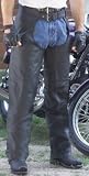 Guide Gear  Spandex-thigh Leather Chaps Black