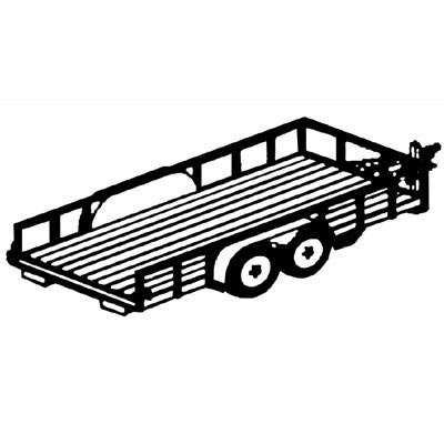 Trailer Blueprints - 14Ft. Tandem Lowboy Trailer