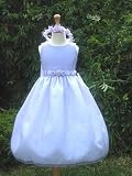 Satin & Organza Rose Sash Dress in 5 colors