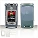 Motorola RAZR2 V8 V9m (NOT Compatible with AT&T V9) Translucent Clear Diamond Snap-On Crystal Case Cover