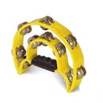 Pro Half Moon Tambourine Double Cutaway MT-1 -Yellow