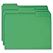 Smead File Folder, Reinforced 1/3-Cut Tab, Letter Size, Green, 100 per Box (12134)