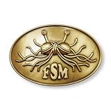 Flying Spaghetti Monster Belt Buckle - antique gold finish