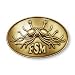 Flying Spaghetti Monster Belt Buckle - antique gold finish