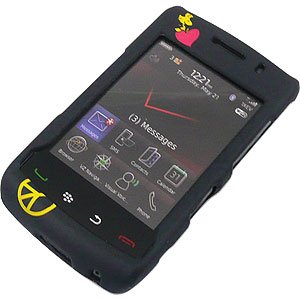Peanuts Shield Protector Case for BlackBerry Storm 2 9550 9520, Snoopy Black