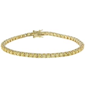 Yellow Gold Overlay Sterling Silver Yellow Cubic Zirconia Tennis Bracelet by... by Yellow-Gold Bracelets