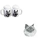 Birman Cat Large Salt and Pepper Shakers, Porcelain by Rosalinde (4')