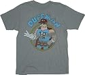 The Simpsons Vintage Duff Duffman Gray Adult T-shirt Tee