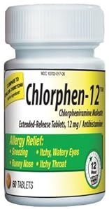 Chlorpheniramine Maleate Extended Release, 12 Mg , 60 Tablets (Quantity of 2)