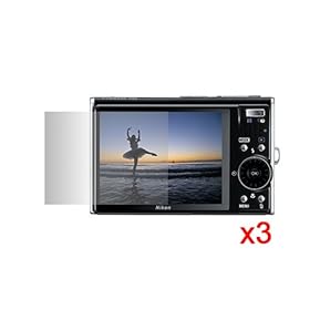 Skque 3 Pack Clear Screen Protector Cover film For Panasonic DMC-FX700, DMC-FX75, DMC-G10K, DMC-G2, HDC-HS700, HDC-TM700