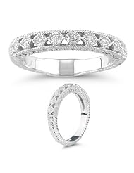 1/4 (0.21-0.27) Cts Diamond Filigree Ring in 14K White Gold