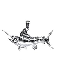 Blue Marlin 3-D Pendant in Sterling Silver and Custom Made USA