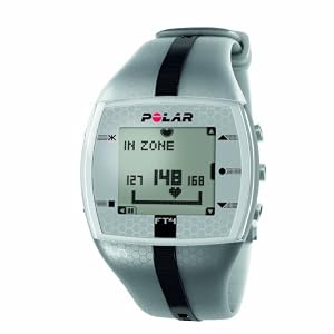 Polar FT4 Men's Heart Rate Monitor Watch (Silver / Black)