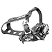 Wellgo MTB Pedals With Clips & Straps 9/16" Alloy/Steel Black. 124791