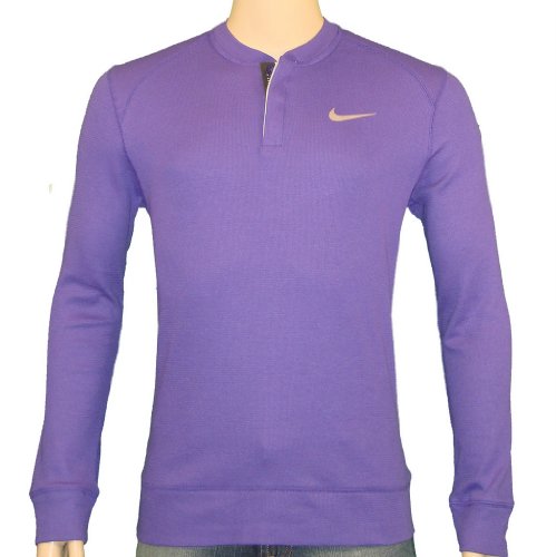Nike Mens Kobe Bryant Lux Henley Thermal Shirt Purple-2XL