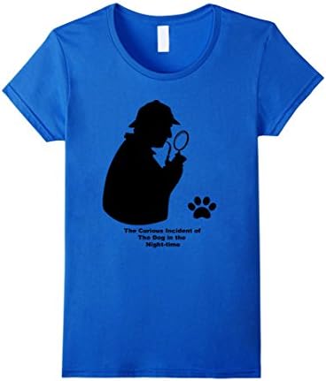 Women's Sherlock Holmes Dog T-shirt XL Royal Blue