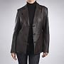 BGSD Women's Classic Three-Button Lambskin Leather Blazer Coat - Misses & Petite
