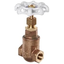 Milwaukee Valve UP105 Series Bronze Gate Valve, Potable Water Service, Non-Rising Stem, NPT Female