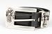 Tobacco Road Rock Star Style Black Belt Cross Metal Buckle