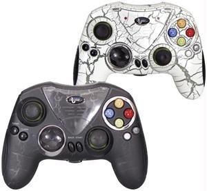 DREAMGEAR DGXN-748 XBOX I.GLOW WIRELESS CONTROLLER (2-PK; B&W)