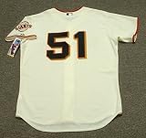 RANDY JOHNSON San Francisco Giants AUTHENTIC Majestic Athletic Home Baseball Jersey, 44/LARGE