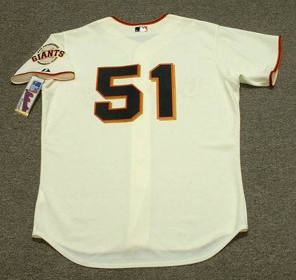 RANDY JOHNSON San Francisco Giants AUTHENTIC Majestic Athletic Home Baseball Jersey, 44/LARGE