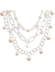 CleverSilvers 7 Inch And 1 Inch Extension 5 Strand Bracelet With Cultured Freshwater Pearls