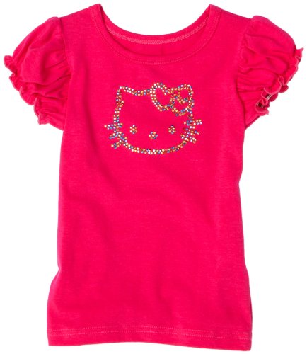 Hello Kitty  Girls 2-6x Short Sleeve Top With Studs