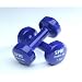 Deluxe Vinyl Dumbbells - 7 lb - Purple - 1 pair