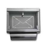 BRK01 Stainless Steel Letter Box Mail Box Post Box with Newspaper Slot and Window