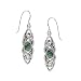 Sterling Silver Abalone Celtic Knot Drop Earrings