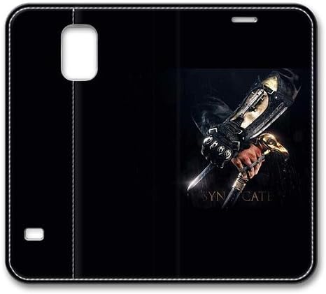 Samsung Galaxy S5 Leather Case - Ultra Slim Premium PU Leather Case Cover for Samsung Galaxy S5 Assassins Creed Syndicate Hidden Blade Lightweight Wallet Leather Case for Samsung Galaxy S5